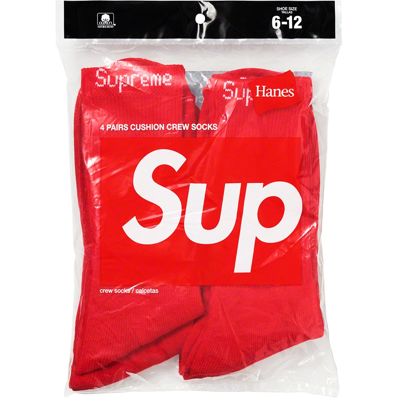 Supreme®/Hanes® Crew Socks (4 Pack) view 2
